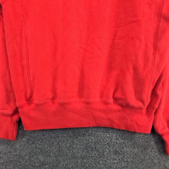 Champion Reverse Weave Mens Pullover Hoodie Sweatshirt Red Small Kangaroo Pocket - Picture 8 of 13
